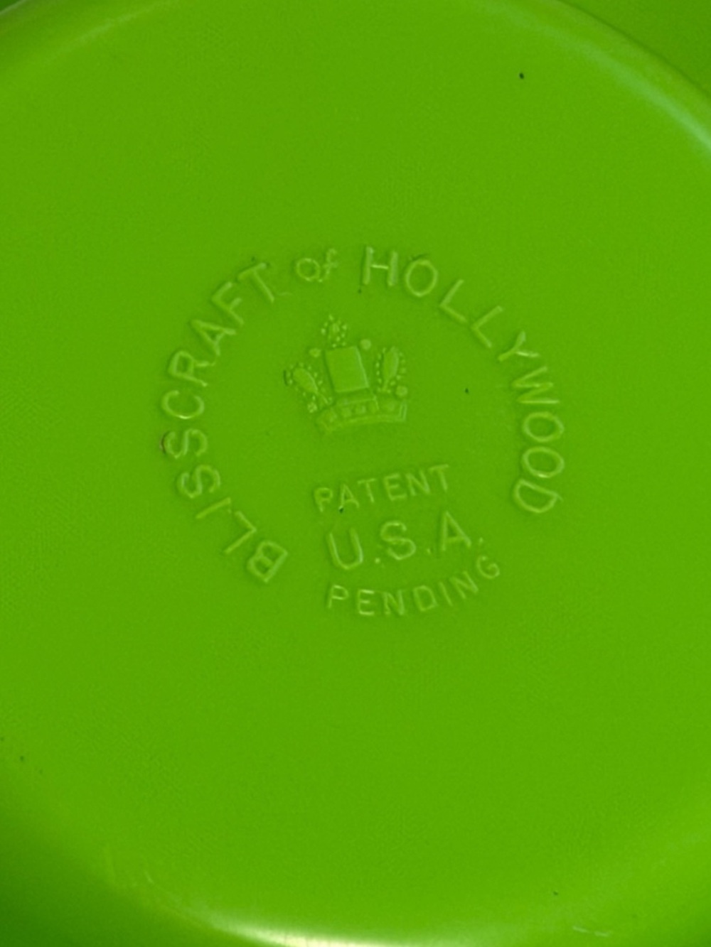 Vintage 70’s Blisscraft of Hollywood “Happy Time Tray” In Lime Green - Picture 13 of 16